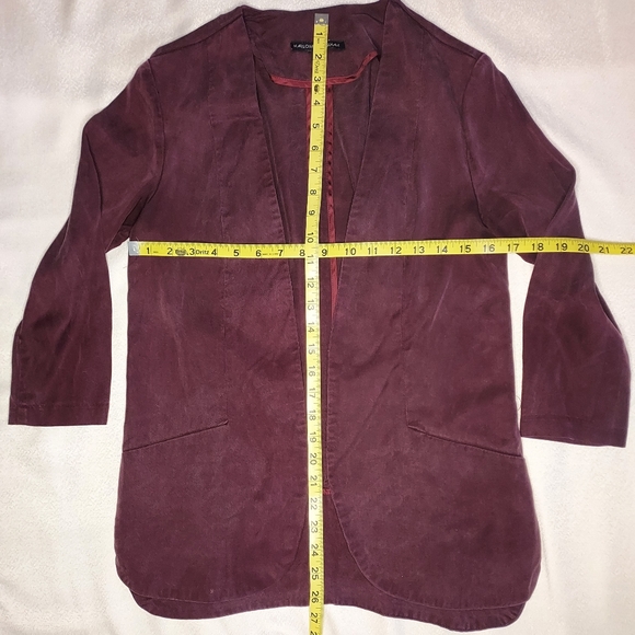 Harlowe & Graham Open Front Tencel Blazer S - Picture 8 of 10